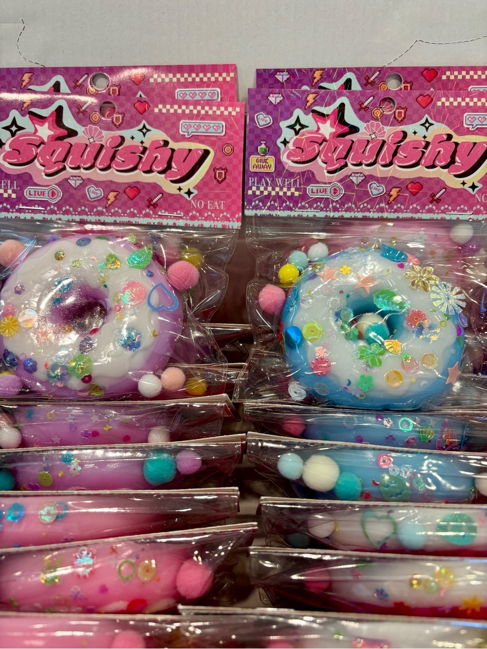 Glitter Squishy Donut Case 20 Pieces NWT Kawaii Favors